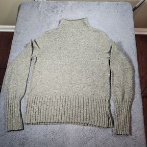 Madewell Donegal Inland Turtleneck Sweater Women Med Coziest Yarn Forest Green